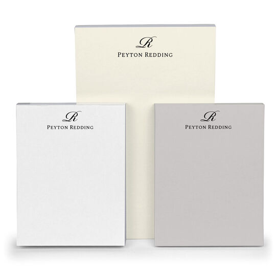 Elegant Script Initial Notepad Set